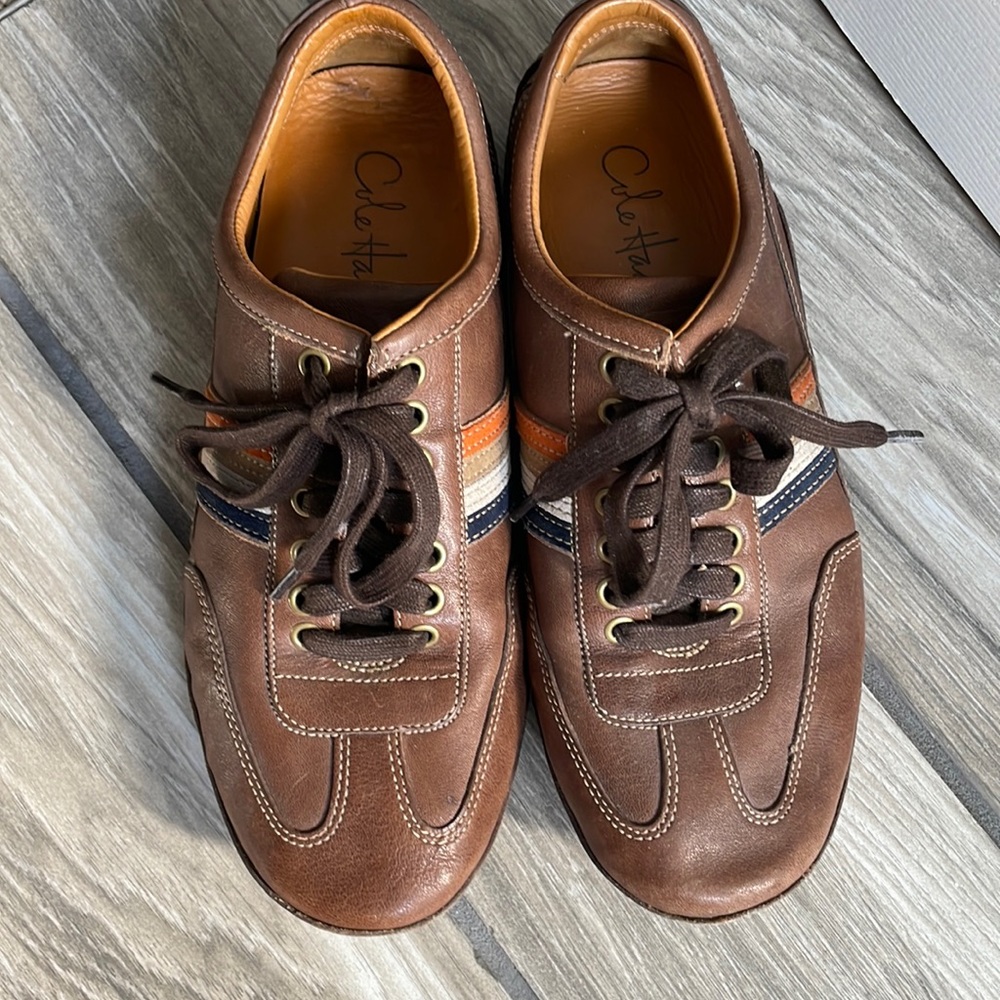 Cole Haan/Nike Air striped leather sneakers
